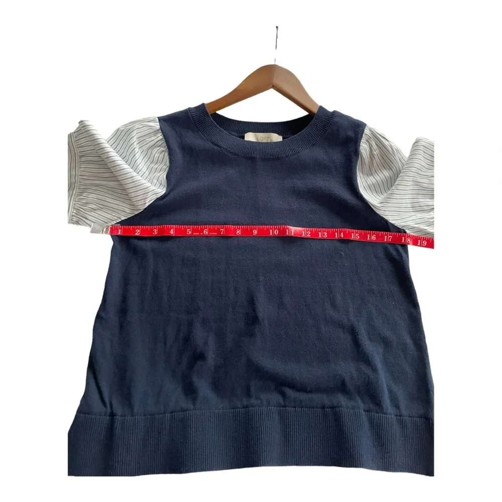 NWT LOFT sweater vest with faux blouse. Short sleeved - Picture 12 of 16